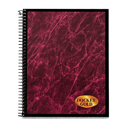 TOPS™ Docket™ Gold Project Planner, 6 3/4" x 8 1/2", 70 Sheets, Burgundy