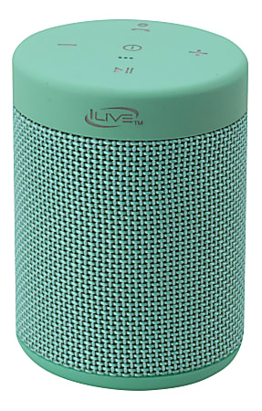 iLive ISBW108 Bluetooth® Waterproof Speaker, 3.5"H x 2.6"W x 2.6"D, Teal, ISBW108TQ