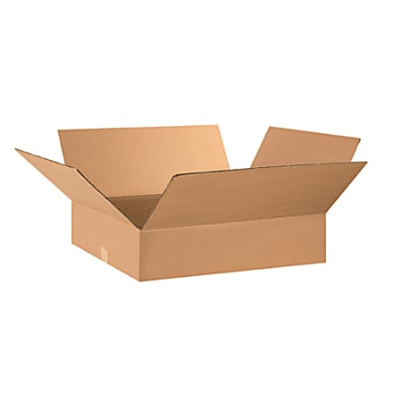 Office Depot® Brand Flat Corrugated Boxes, 28" x 17" x 5", Kraft, Bundle of 15