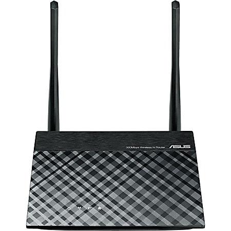 Asus RT-N300 Wi-Fi 4 IEEE 802.11n Ethernet Wireless Router - 2.40 GHz ISM Band - 2 x Antenna(2 x External) - 37.50 MB/s Wireless Speed - 4 x Network Port - 1 x Broadband Port - Fast Ethernet - VPN Supported - Desktop