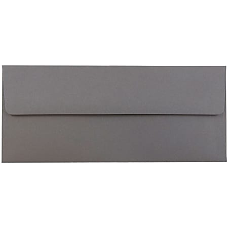 JAM PAPER #10 Business Premium Envelopes, 4 1/8 x 9 1/2, Dark Grey, 25/Pack