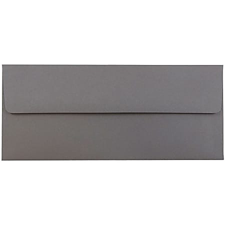 JAM PAPER #10 Business Premium Envelopes, 4 1/8 x 9 1/2, Dark Grey, 25/Pack