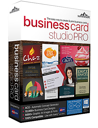 Summitsoft® Business Card Studio Pro 11, Disc