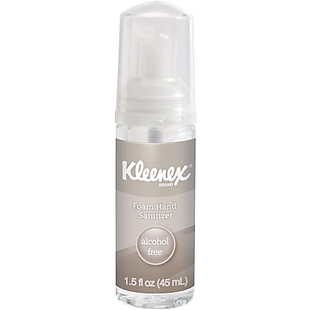 Kleenex Hand Sanitizer Foam - 1.50 oz - Kill Germs - Hand - Clear - Alcohol-free, Dye-free, Fragrance-free, Non-flammable - 24 / Carton