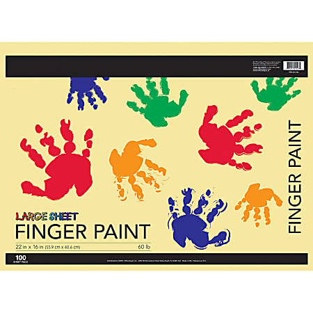 FORAY® Finger Paint Paper, 16" x 22", White, 100 Sheets