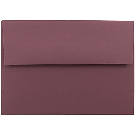 JAM Paper® Booklet Envelopes, #4 Bar (A1), Gummed Seal, Burgundy, Pack Of 25