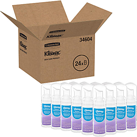 Kleenex Ultra Hand Sanitizer Foam - 1.1 fl oz (31.1 mL) - Bacteria Remover - Hand - Moisturizing - Clear - Dye-free, Quick Drying, Non-sticky, Fragrance-free - 24 / Carton