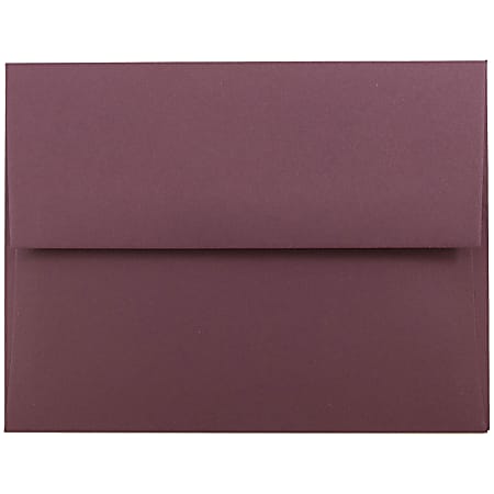 JAM Paper® Booklet Invitation Envelopes, A2, Gummed Seal, Burgundy, Pack Of 25