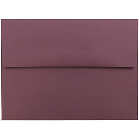JAM Paper® Booklet Invitation Envelopes, A6, Gummed Seal, Burgundy, Pack Of 25