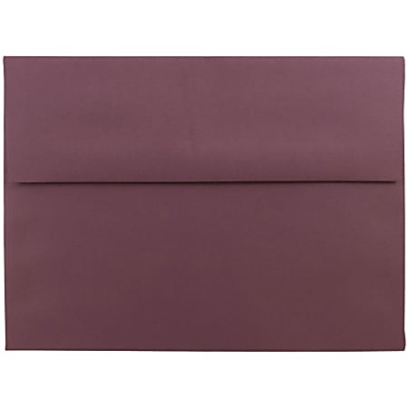 JAM Paper® Booklet Invitation Envelopes, A7, Gummed Seal, Burgundy, Pack Of 25