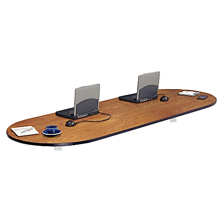 Bretford® Laminate Race Track Conference Table Top, 29"H x 42"W x 120"D, Wild Cherry