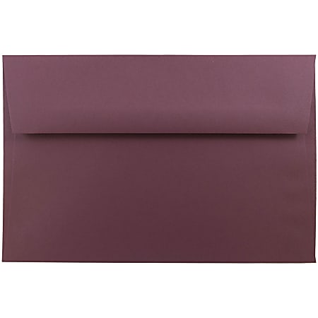 JAM Paper® Booklet Invitation Envelopes, A9, Gummed Seal, Burgundy, Pack Of 25
