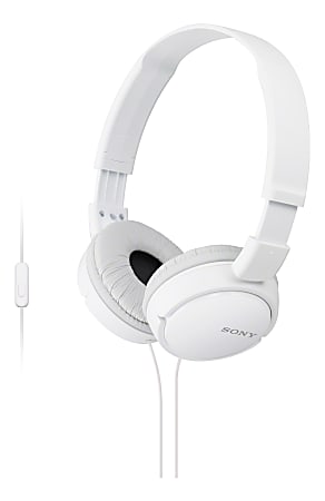 Sony® ZX On-Ear Monitor Headphones, White, MDRZX110AP/W