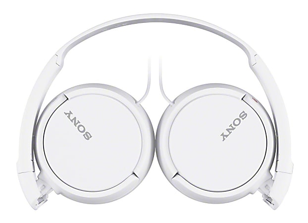 Sony ZX On Ear Monitor Headphones White MDRZX110APW - Office Depot
