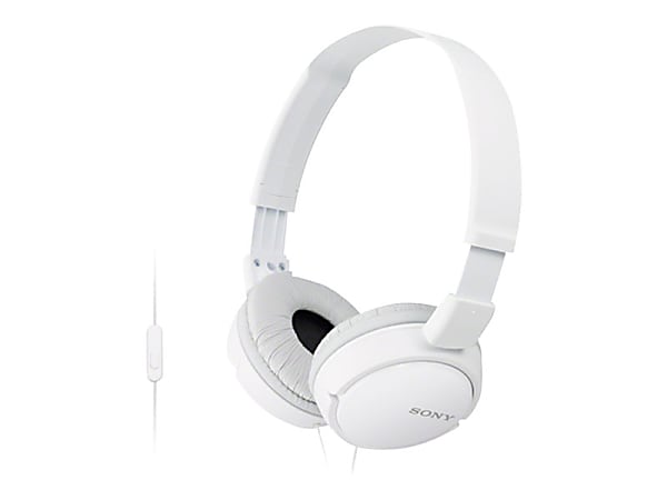 Sony ZX On Ear Monitor Headphones White MDRZX110APW - Office