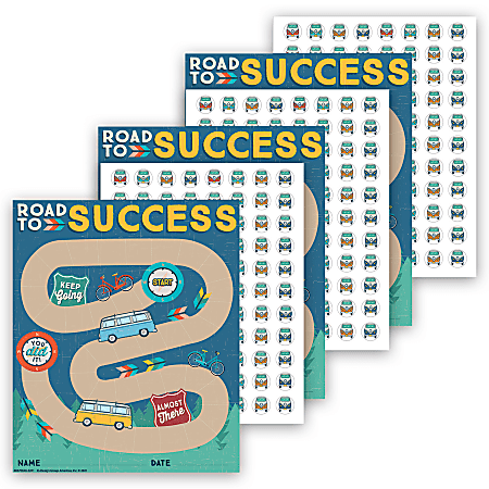Eureka Mini Reward Charts With Stickers, Adventurer, 36 Per Pack, Set Of 3 Packs