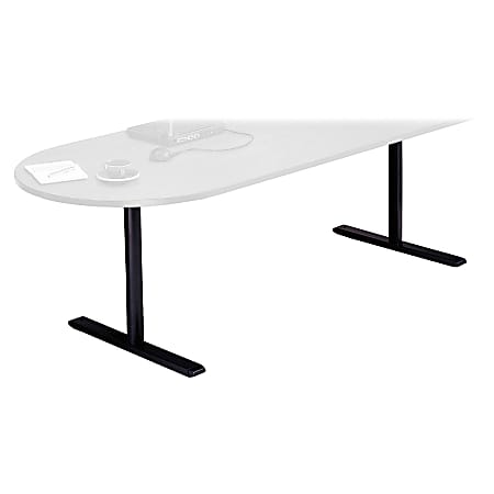 Bretford® Conference 2-Leg Table Base, For 96" Top, 24 3/4"H x 27"W, Raven