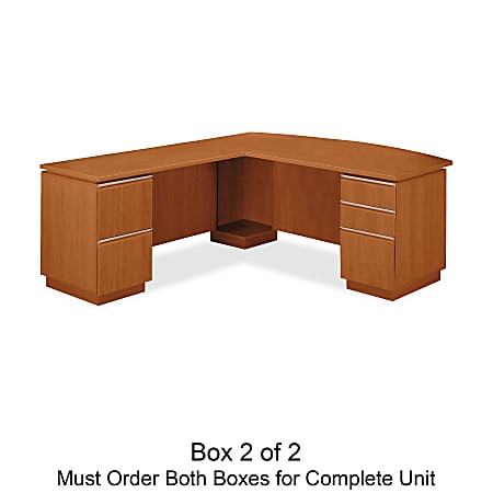 BBF Milano2 Left L-Desk, 29 5/8"H x 71"W x 81 1/2"D, Golden Anigre, Box 2 Of 2