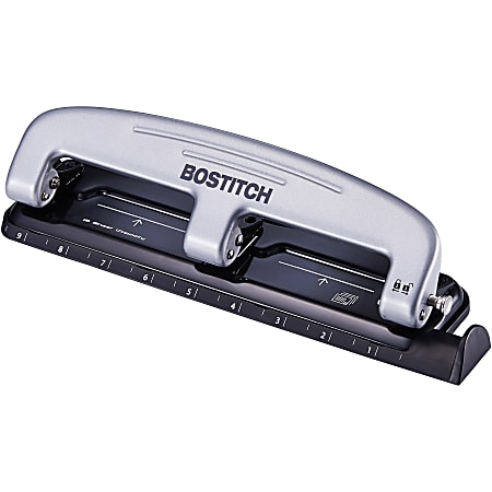 Office Depot Brand 3 Hole Paper Punch 10 Sheet Capacity Silver - Office  Depot