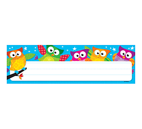 TREND Owl-Stars!® Desk Toppers® Name Plates, 2 7/8"