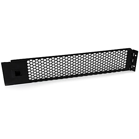 StarTech.com Blanking Panel - 2U - Vented - Hinged Rack Panel - 19in - TAA Compliant - Tool-less Installation - Filler Panel  - 2U Hinged & Vented Blank Rack Panel - Server Rack Blanking / Filler Panel