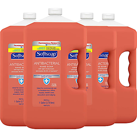 Softsoap® Antibacterial Liquid Hand Soap, Orange Scent, 128 Oz, Carton Of 4 Refills