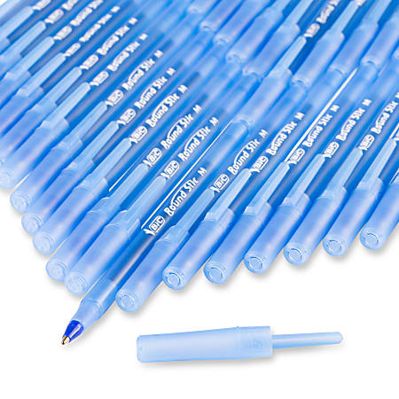 BIC Round Stic Xtra Life Ball Point Pen, Blue, 60 Pack