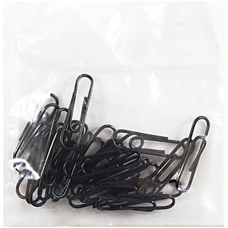 JAM Paper® Paper Clips, 1", 25-Sheet Capacity, Black, Box Of 25 Paper Clips