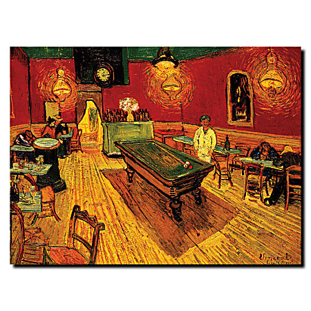 Trademark Global The Night Café Gallery-Wrapped Canvas Print By Vincent van Gogh, 14"H x 19"W