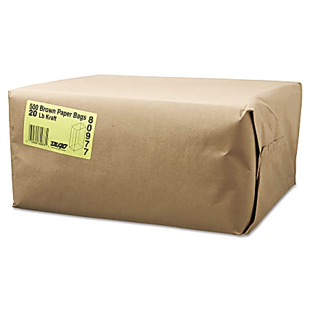 General Paper Grocery Bags 20 20 Lb 16 18 H x 8 14 W x 5 516 D Kraft ...