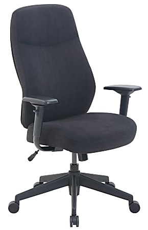 Serta® Commercial Motif Fabric Ergonomic High-Back Executive Chair, Black