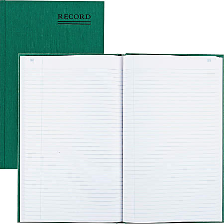 Rediform Emerald Series Account Book - 500 Sheet(s) - Gummed - 7 1/4" x 12 1/4" Sheet Size - Green - White Sheet(s) - Green Print Color - Green Cover - Recycled - 1 Each