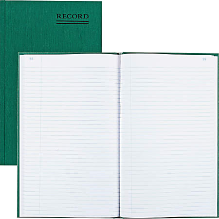 Rediform Emerald Series Account Book - 500 Sheet(s) - Gummed - 7 1/4"x12 1/4" Sheet Size - Green - White Sheet(s) - 56151