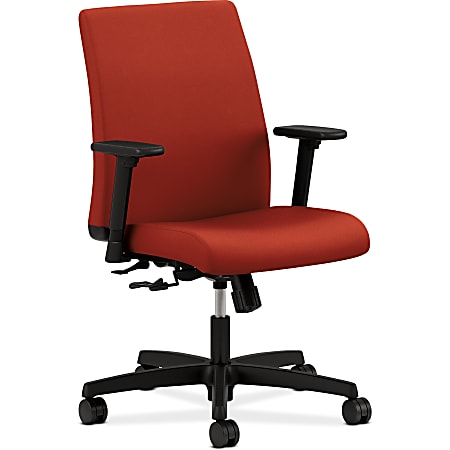HON® Ignition Low-Back Center Tilt Task Chair, Red/Black