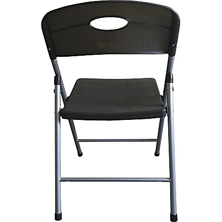 Lorell Heavy-duty Translucent Folding Chairs - Smoke Plastic Seat - Smoke Plastic Back - 4 / Carton