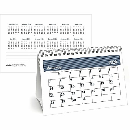House of Doolittle Spiral Bound Tent Top Calendars - Julian Dates - Monthly - January 2022 till December 2022 - 1 Month Double Page Layout - 7" x 4 1/4" Sheet Size - Spiral Bound - Desktop - Blue, Gray
