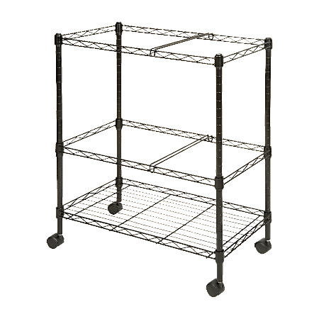 Lorell® Mobile Wire File Cart, 2-Tier, 26"W x