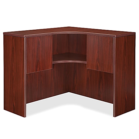 Lorell® Essentials Series Corner Hutch, Mahogany