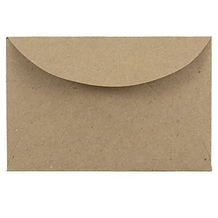 JAM PAPER® 3Drug Premium Recycled Mini Envelopes, 2 5/16" x 3 5/8", Brown Kraft Paper Bag, Pack Of 25