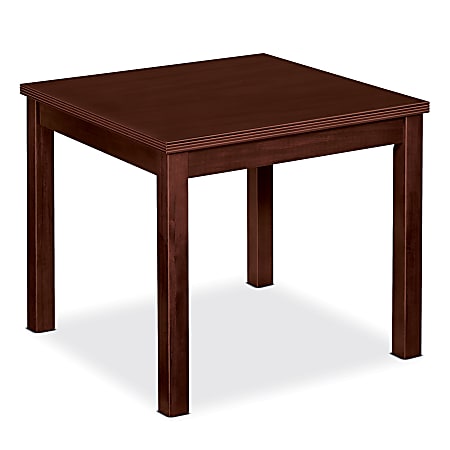 Basyx™ Veneer Occasional Corner Table, 20"H x 24"W x 24"D, Mahogany