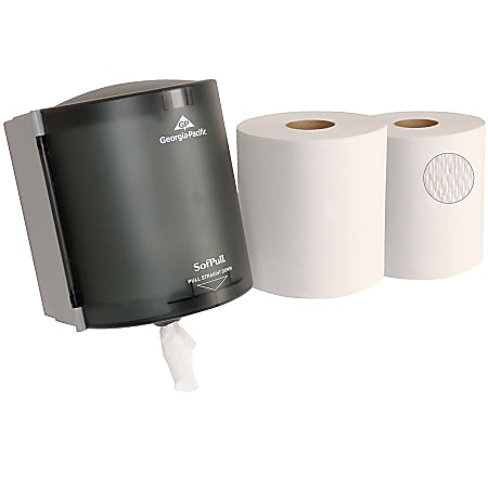 GP Pro SofPull® Translucent Dispenser Trial Kit With 2 Towel Rolls, 9 1/4" x 8 3/4" x 11 1/2", Smoke