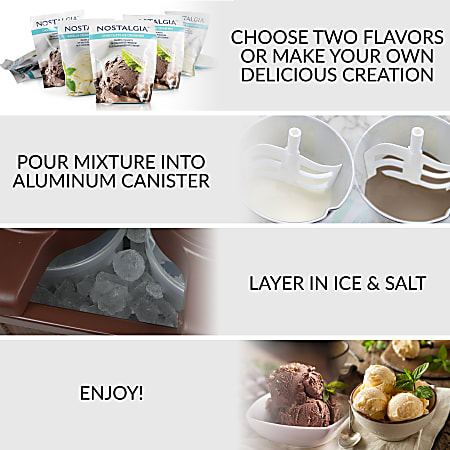 Nostalgia 4 quart electric double flavor ice cream maker on sale