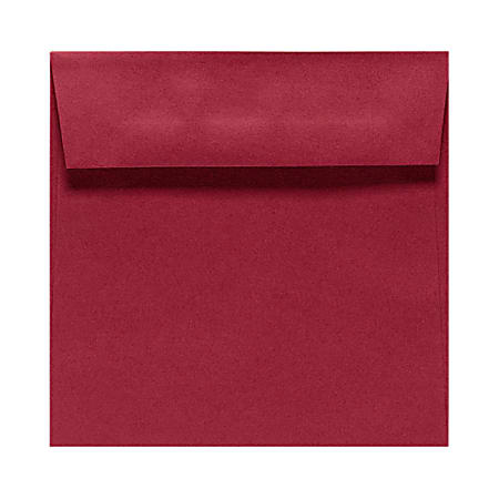 LUX Square Envelopes, 5 1/2" x 5 1/2", Peel & Press Closure, Garnet Red, Pack Of 1,000
