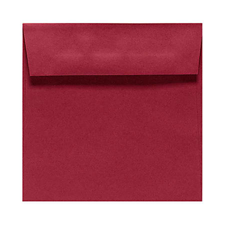 LUX Square Envelopes, 5 1/2" x 5 1/2", Peel & Press Closure, Garnet Red, Pack Of 1,000