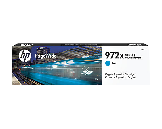 HP 972X High-Yield Cyan Ink Cartridge, L0R98AN