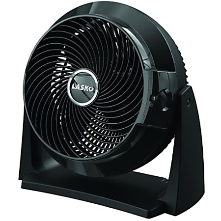 Lasko 3635 Floor Fan - 10" Diameter - 3 Speed - Wall Mountable, Programmable - Black