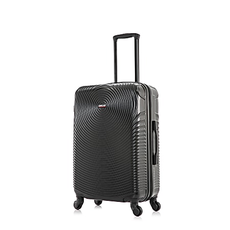 DUKAP ABS Hardsided Spinner Inception Suitcase, 26”H x 16-15/16”W x 10-1/4”D, Black