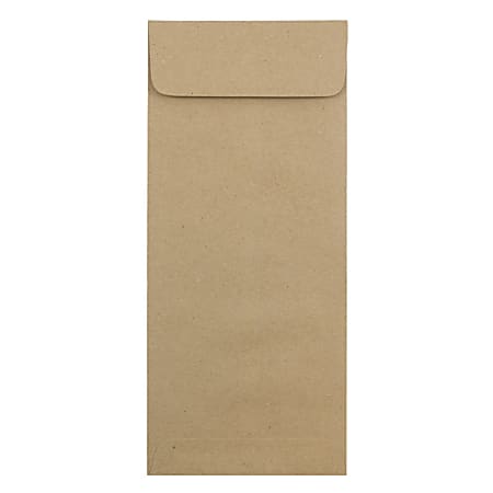 JAM PAPER® #14 Policy Premium Envelopes, 5" x 11 1/2", Brown Kraft Paper Bag, Pack Of 25