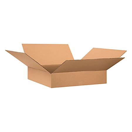 Partners Brand Flat Corrugated Boxes 30" x 30" x 6", Bundle of 15