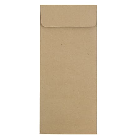 JAM PAPER #12 Policy Business Premium Envelopes, 4 3/4 x 11, Brown Kraft Paper Bag, 25/Pack